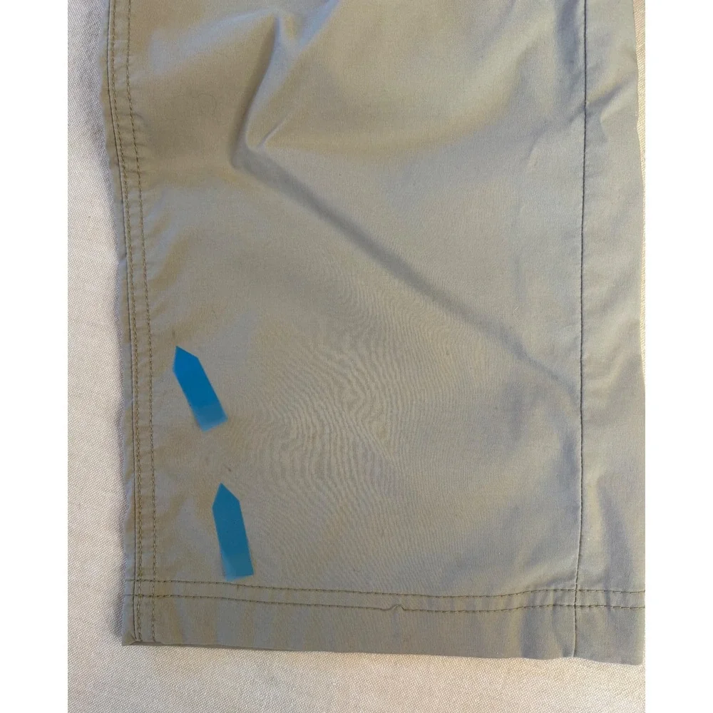Eddie Bauer Mens 37x29 Khaki Lightweight Outdoor Hiking Pants Nylon‎ Spandex Zip